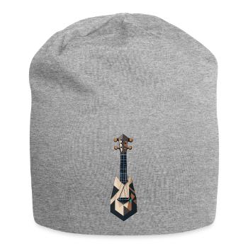 Abstract Ukulele - Jersey Beanie - heather grey - Front