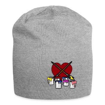 Pinsel Farbe Maler Künstler Arbeitsbereich Job - Jersey-Beanie - Grau meliert - Vorne