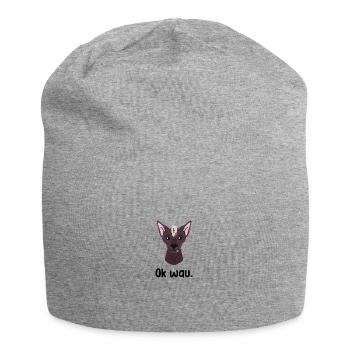 Ok wau mit Xoloitzcuintle Hundeliebhaber - Jersey-Beanie - Grau meliert - Vorne