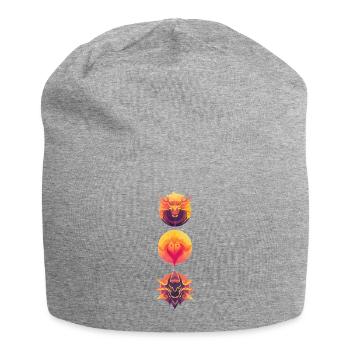 Zeichen Fabelwesen - Jersey-Beanie - Grau meliert - Vorne