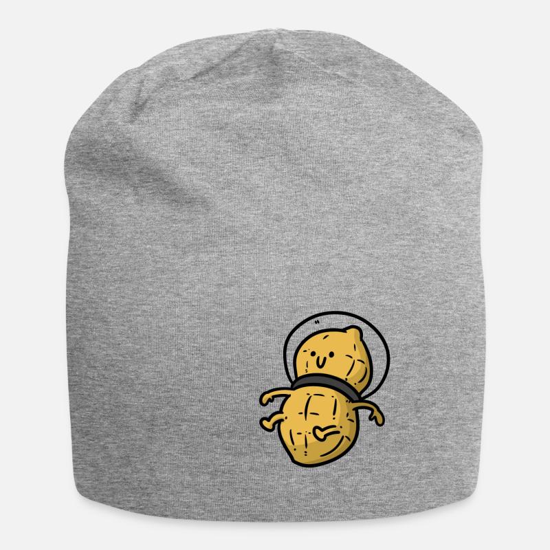 Peanut Astronaut Erdnuss - Jersey-Beanie - Grau meliert