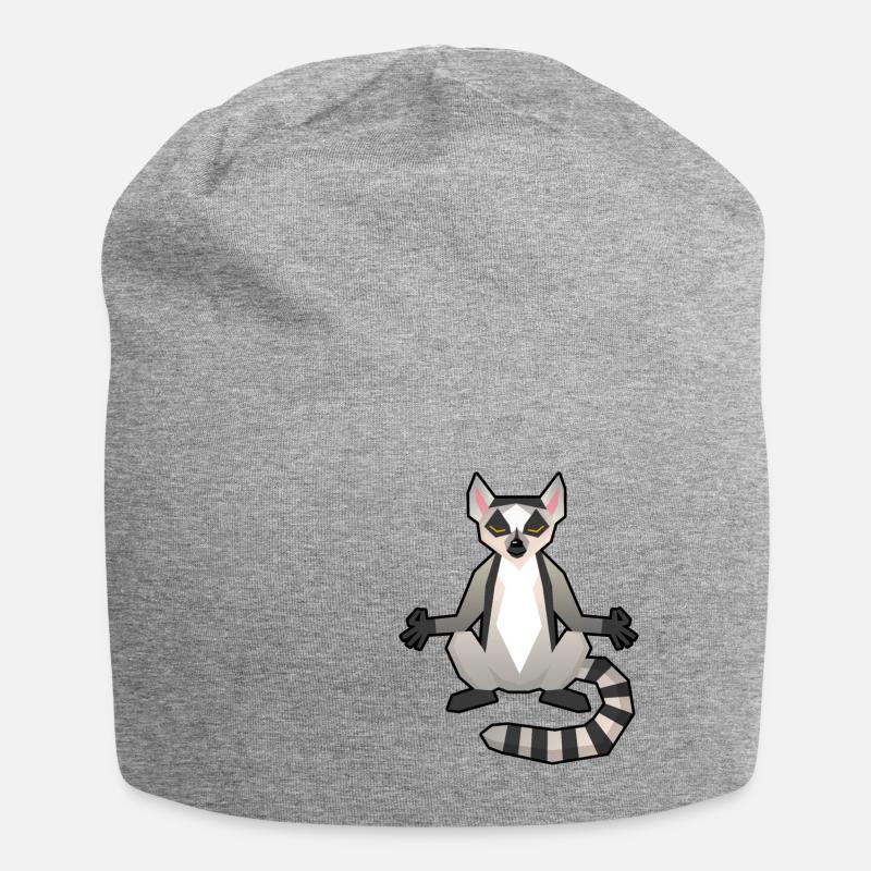 Lemur Meditation - Jersey-Beanie - Grau meliert
