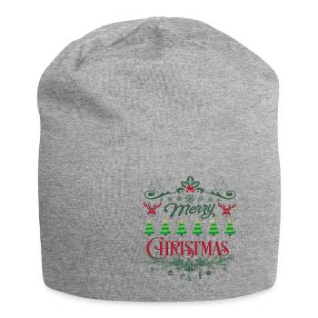 Fröhliche Weihnachten Weihnachten - Jersey-Beanie - Grau meliert - Vorne