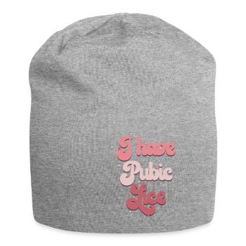 Rainbow Ironic pubic lice humor clothing - Jersey Beanie - heather grey - Front