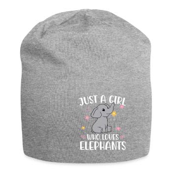 Niedliches Elefantenliebhaber-mädchen-t-shirt - Jersey-Beanie - Grau meliert - Vorne