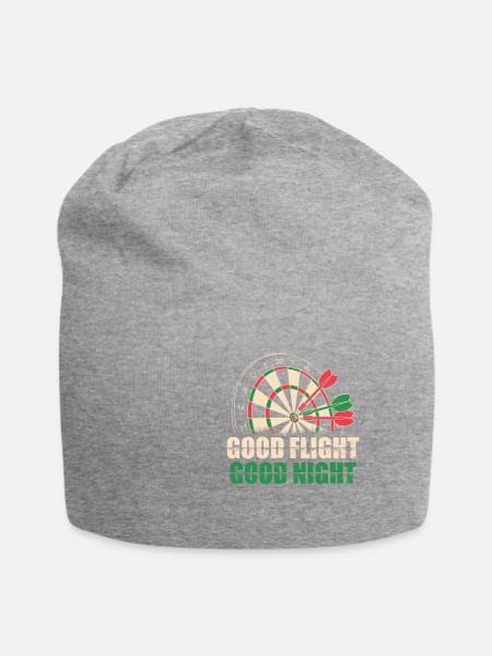 Darts Good Flight Night Motiv Tee - Jersey-Beanie - Grau meliert
