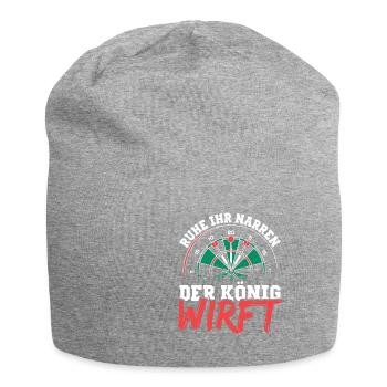 Darts Player King Shirt - Jersey Beanie - heather grey - Front