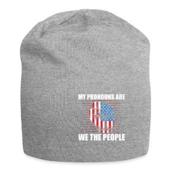 My PronPatriotic "we The People Pronouns"-t - Jersey Beanie - heather grey - Front