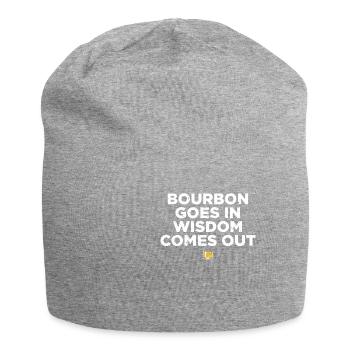 Funny bourbon wisdom t-shirt - Jersey Beanie - heather grey - Front