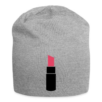 Rouge à lèvres - Bonnet en jersey - gris chiné - Devant