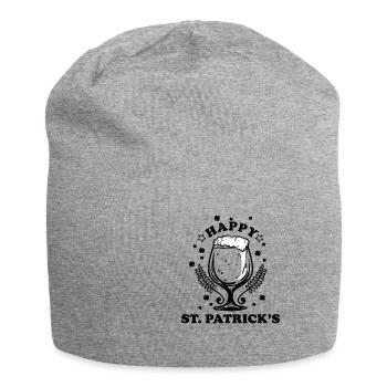Happy Saint Patricks Day Ireland green colors - Jersey Beanie - heather grey - Front