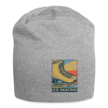 Patins à glace rétro - Bonnet en jersey - gris chiné - Devant