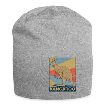 Känguru Australien Outback Beuteltier Geschenk - Jersey-Beanie - Grau meliert - Vorne