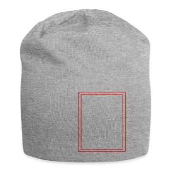 Rahmen / Abstrakt / Linie / Muster / Trend / rot - Jersey-Beanie - Grau meliert - Vorne