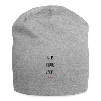 Le lève-tôt peut moi. - Bonnet en jersey - gris chiné - Devant