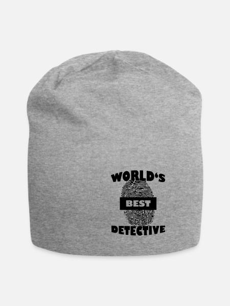 Detektiv - Jersey-Beanie - Grau meliert