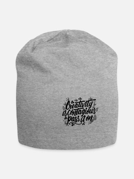 Kreativität ist ansteckend - Lehrer und Künstler - Jersey-Beanie - Grau meliert
