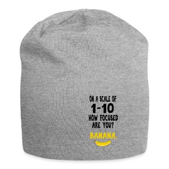 Banana ADHD Distracted focus nerd funny gift - Jersey Beanie - heather grey - Front