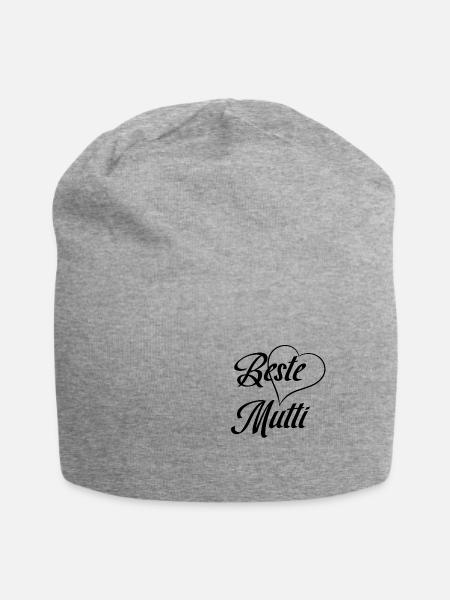 Mutti - Jersey-Beanie - Grau meliert
