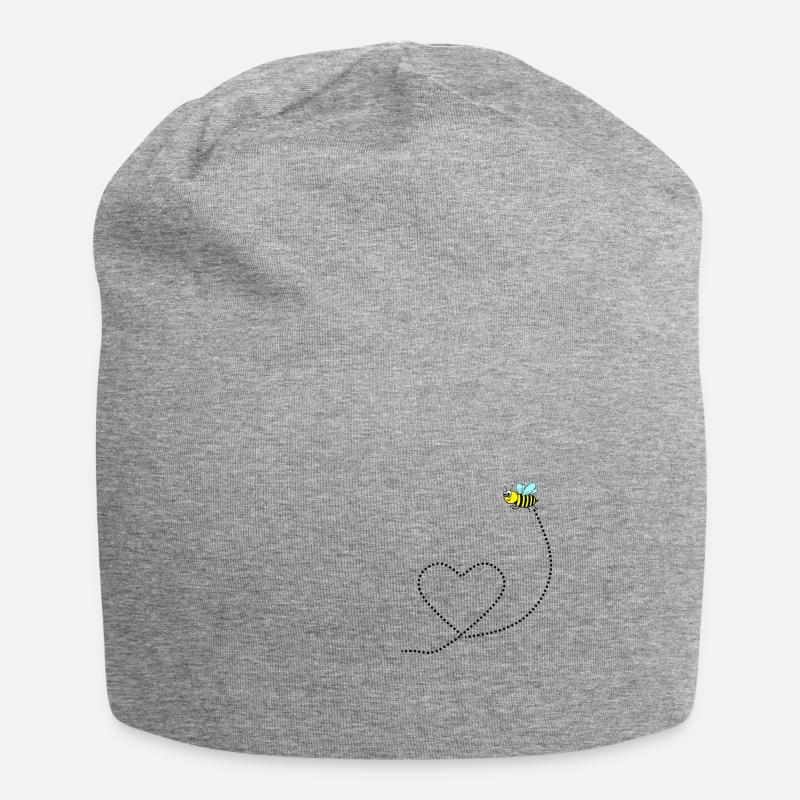 bee - Jersey Beanie - heather grey