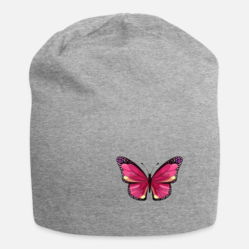papillon - Bonnet en jersey - gris chiné