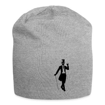 Gentleman Hipster - Jersey-Beanie - Grau meliert - Vorne