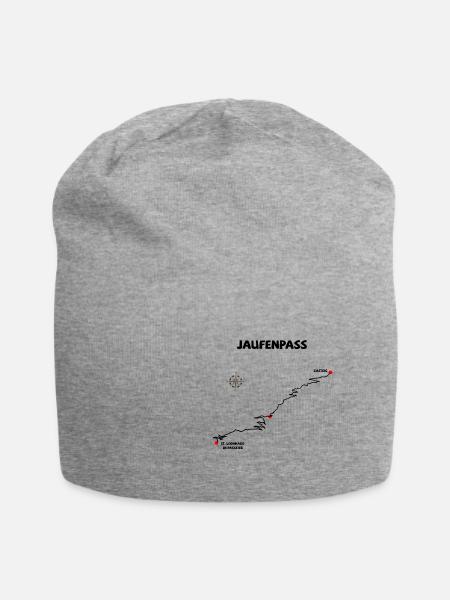 Jaufenpass Passo di Monte Giovo -Jaufenpass Serpen - Jersey-Beanie - Grau meliert