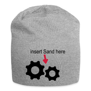 Sand im Getriebe - Jersey-Beanie - Grau meliert - Vorne
