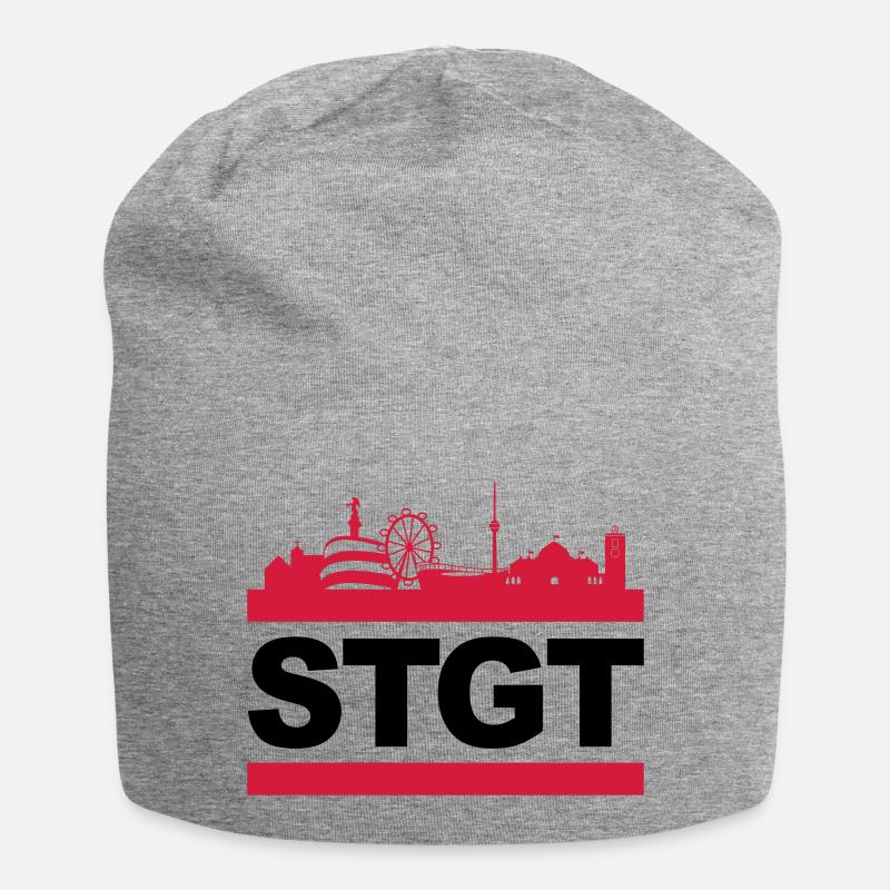STGT - Jersey-Beanie - Grau meliert