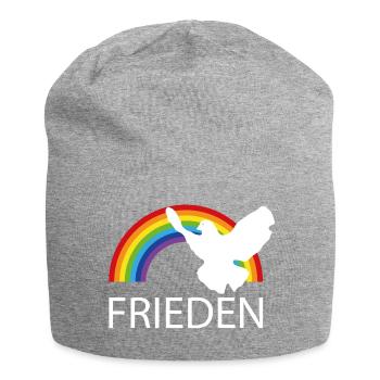Frieden - Jersey-Beanie - Grau meliert - Vorne