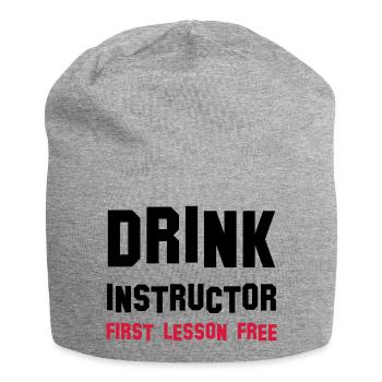 drink instructor - Jersey-Beanie - Grau meliert - Vorne