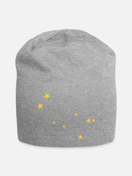 Zwilling Sternbild - Jersey-Beanie - Grau meliert