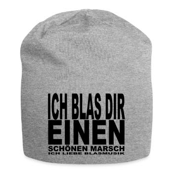 Ich blas dir einen - Jersey-Beanie - Grau meliert - Vorne