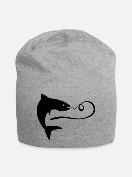 angeln - Jersey-Beanie - Grau meliert