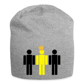 the king 3c - Jersey Beanie - heather grey - Front