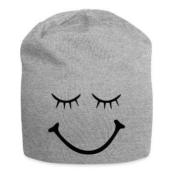smiley - smile - Bonnet en jersey - gris chiné - Devant