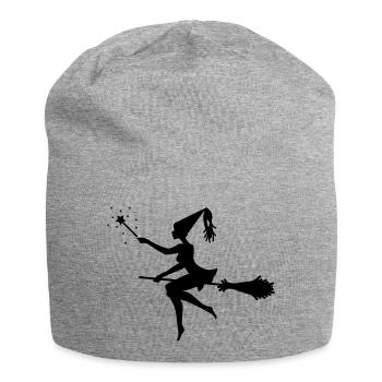 Hexe - Jersey-Beanie - Grau meliert - Vorne