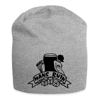 1 colour - mans ruin pin up girl sex drugs rock n - Jersey-Beanie - Grau meliert - Vorne
