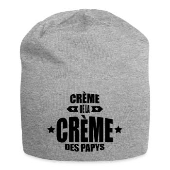 crème de la crème des papys - Bonnet en jersey - gris chiné - Devant