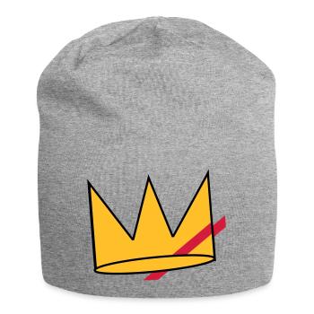 Flowers patch - Jersey Beanie - heather grey - Front