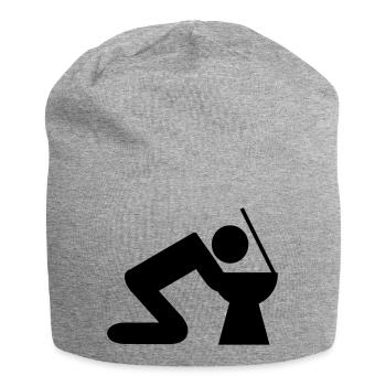 hand over - Jersey Beanie - heather grey - Front