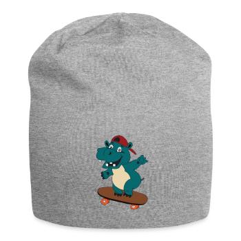 Kids skating Hippo - Jersey Beanie - heather grey - Front
