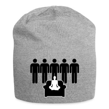 5 vs 1 Internet Humor Porn Design als Vektor - Jersey-Beanie - Grau meliert - Vorne