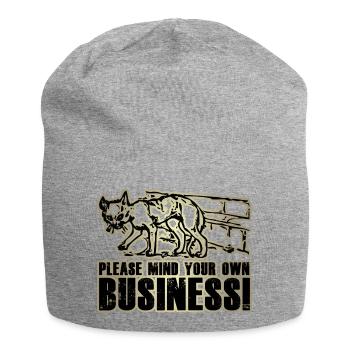 S'il vous plaît faites attention à vos affaires! - Bonnet en jersey - gris chiné - Devant