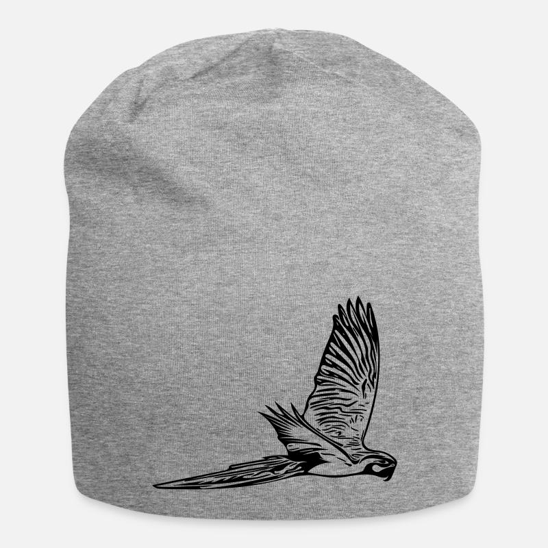Papagei - Jersey-Beanie - Grau meliert