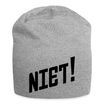 Sagen Sie es in Russisch: Niet! - Jersey-Beanie - Grau meliert - Vorne
