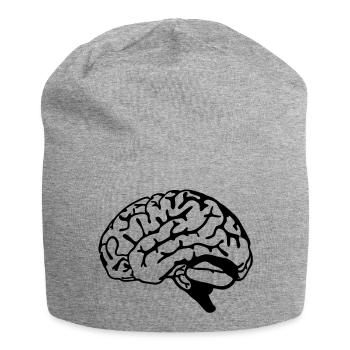 brain - Jersey Beanie - heather grey - Front
