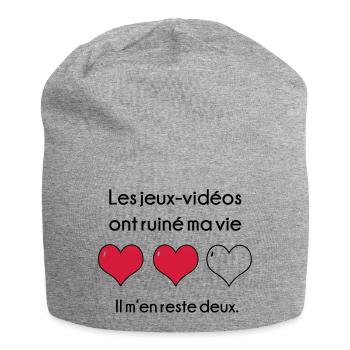 Les Jeux-Vidéos ont ruiné ma vie - Bonnet en jersey - gris chiné - Devant