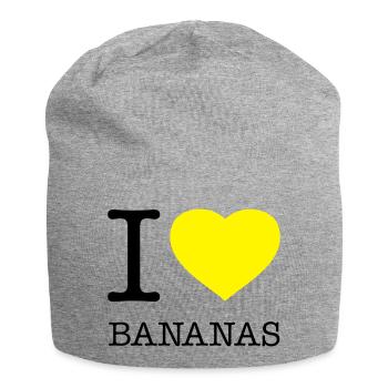 J’AIME LES BANANES Banane - Bonnet en jersey - gris chiné - Devant
