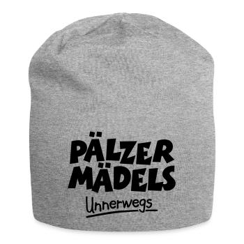 Pälzer Mädels unnerwegs - Pfälzer Mädels unterwegs - Jersey-Beanie - Grau meliert - Vorne